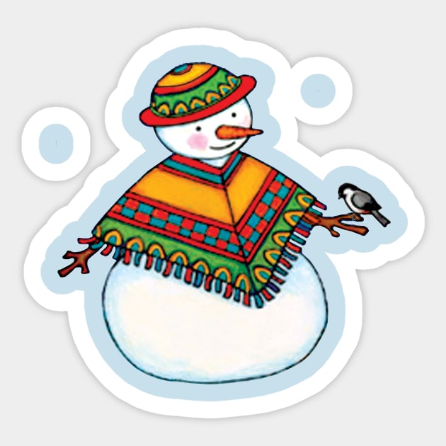 Snow Woman Sticker by Parakeet Moon